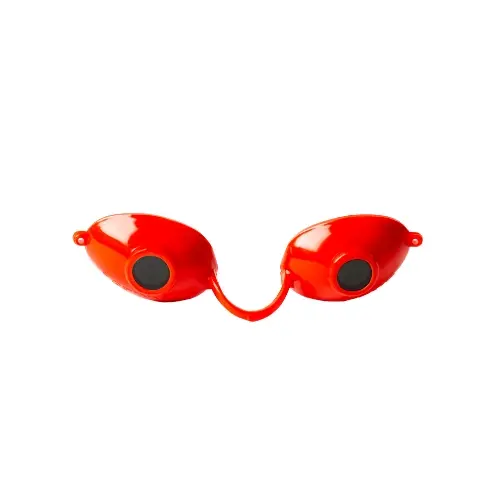 Apsauginiai soliariumo akiniai LUNA su gumyte,raudoni