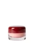 Power Cream 5ml veido ir kaklo regeneracinis kremas - skaidrus indelis su raudonu dangteliu ir rožiniu kremu, su kviečių proteinais, alavijais, urea, vitaminais B2, B3, B5, E, kokosų ir palmių aliejais bei DHA bronzantu jautriai odai