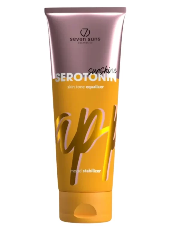 Seven Suns Serotonin Sunshine odos tono suvienodintojo (skin tone equalizer) 250 ml pakuotė geltonai rožinio dizaino